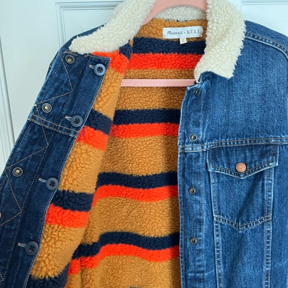 Madewell X Kule Denim Jacket with Removable Sherpa Vest - Picture 3 of 6